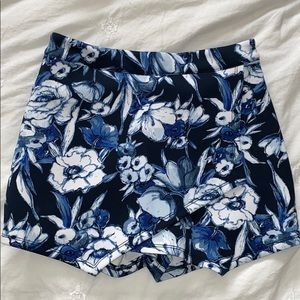 Blue and white skort